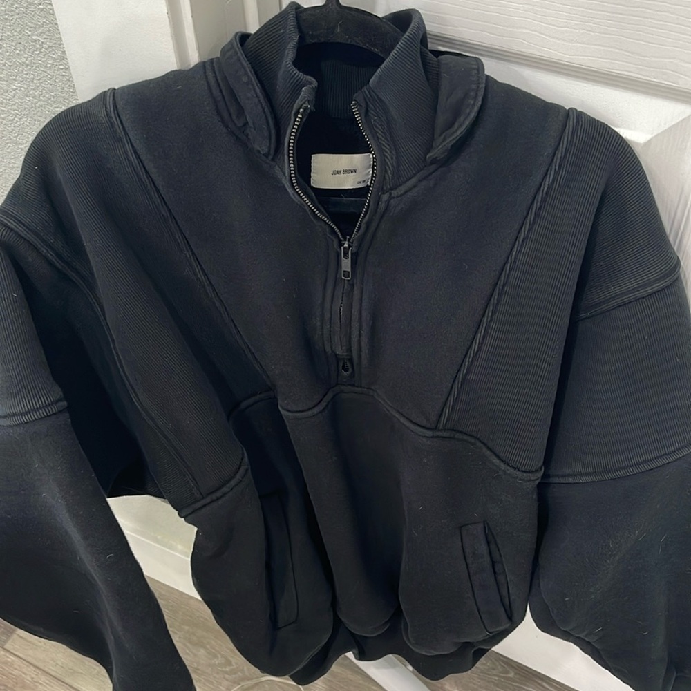 Joah Brown Retro Oversized Half Zip Sweatshirt